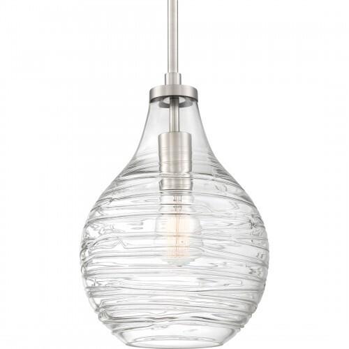 Quoizel QPP4019BN Genie Mini pendant 1 light brushed nickel Mini Pendant