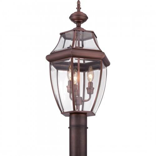 Quoizel NY9043AC Newbury Outdoor post aged copr 3l Outdoor Lantern