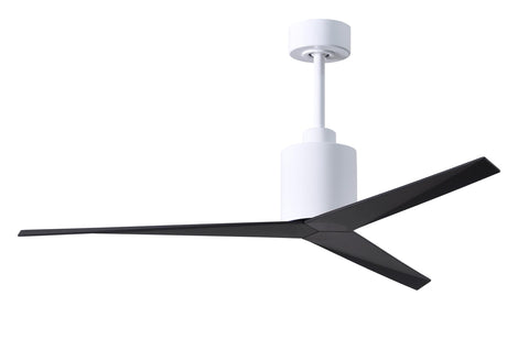 Matthews Fan EK-WH-BK Eliza 3-blade paddle fan in Gloss White finish with matte black all-weather ABS blades. Optimized for wet locations.