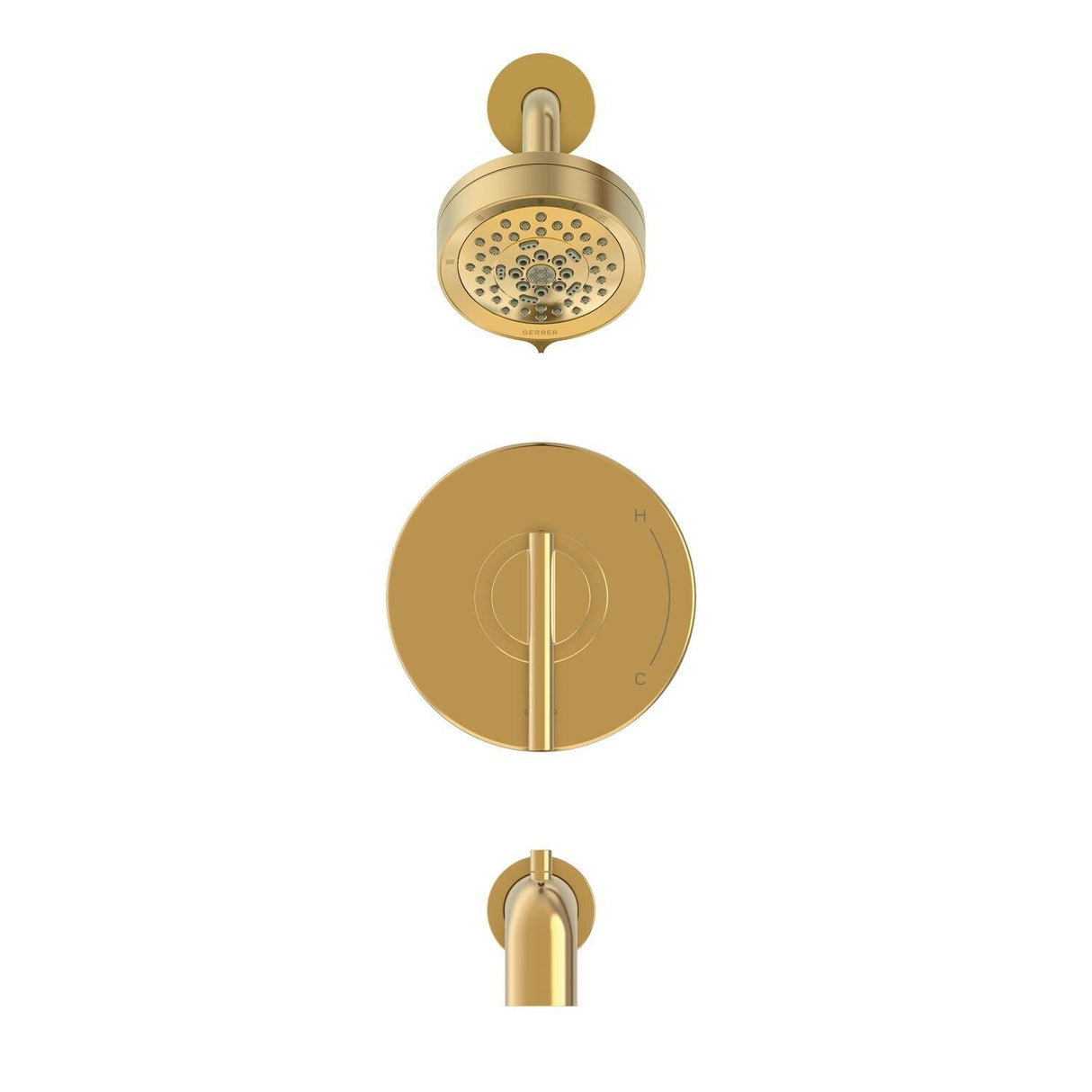 Gerber D511658BNTC Parma Tub & Shower Trim Kit, 1.75GPM - Brushed Nickel