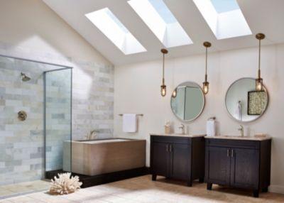 Pfister Brushed Nickel Avalon 3-hole Roman Tub, Trim Only RT6-5CB1K