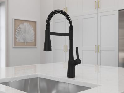 Pfister Matte Black Culinary Kitchen Faucet LG529-NECB