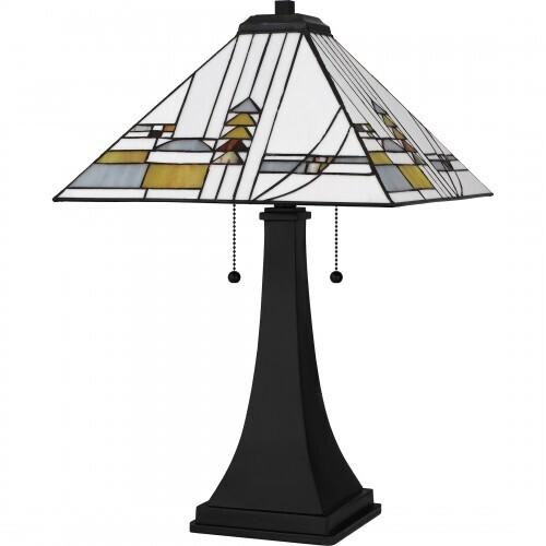 Quoizel TF16146MBK Tiffany Table lamp tiffany 2 lights matte black Table Lamp