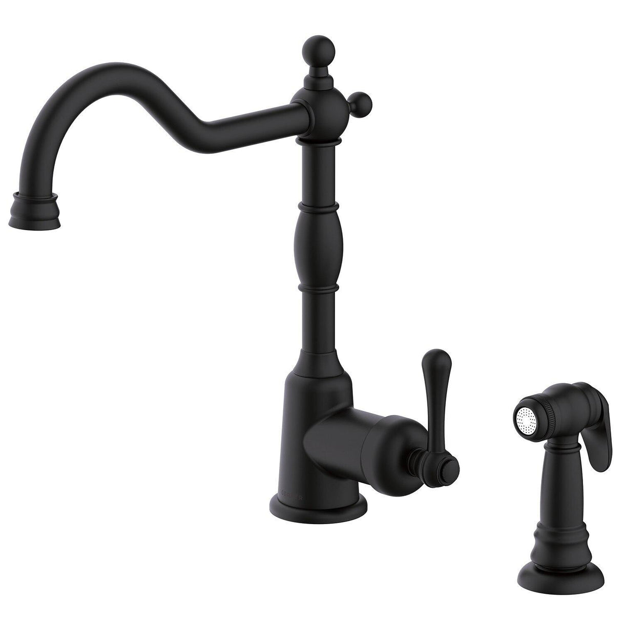 Gerber D401157BS Satin Black Opulence Single Handle Kitchen Faucet