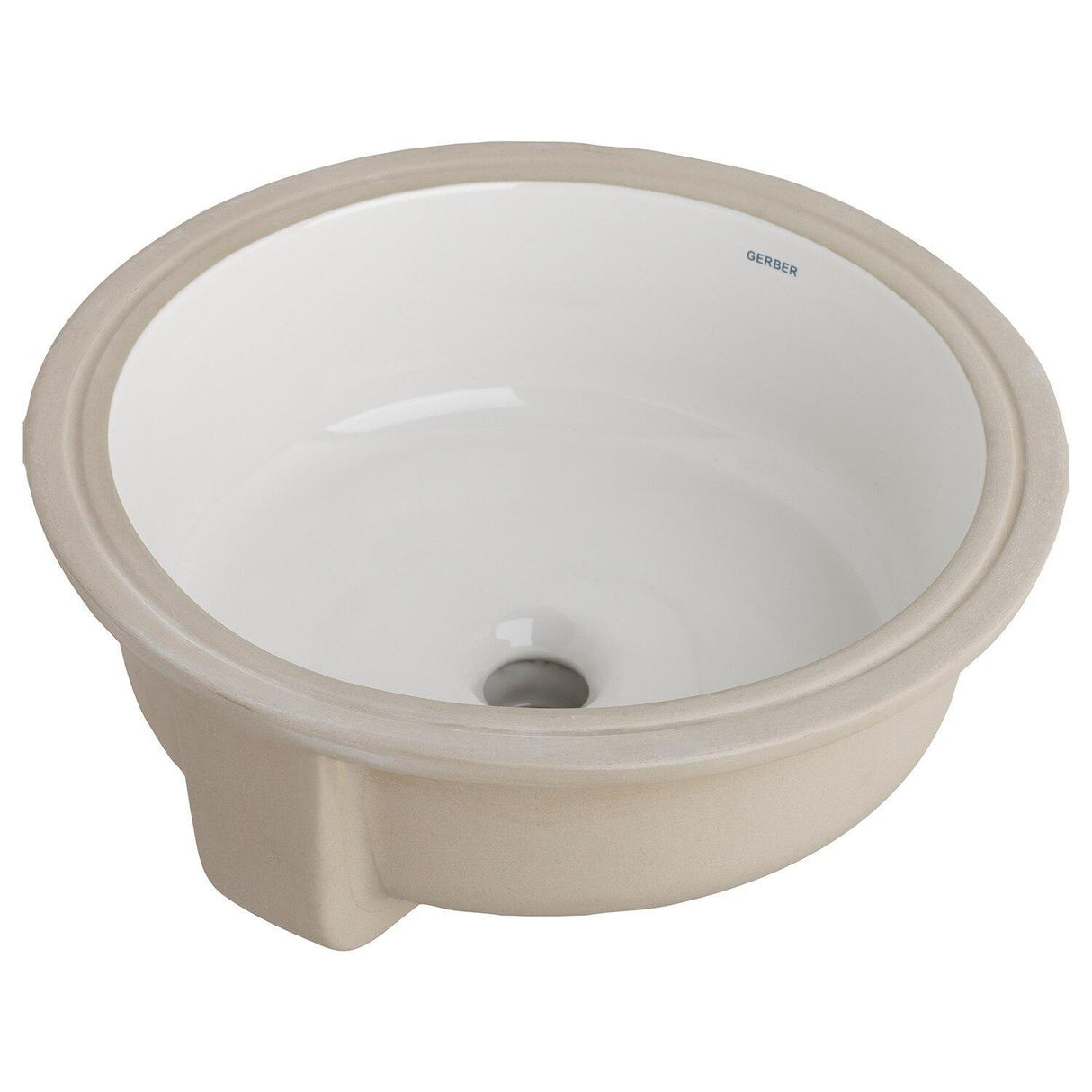 Gerber G0013740 White Luxoval Round Undercounter Bathroom Sink