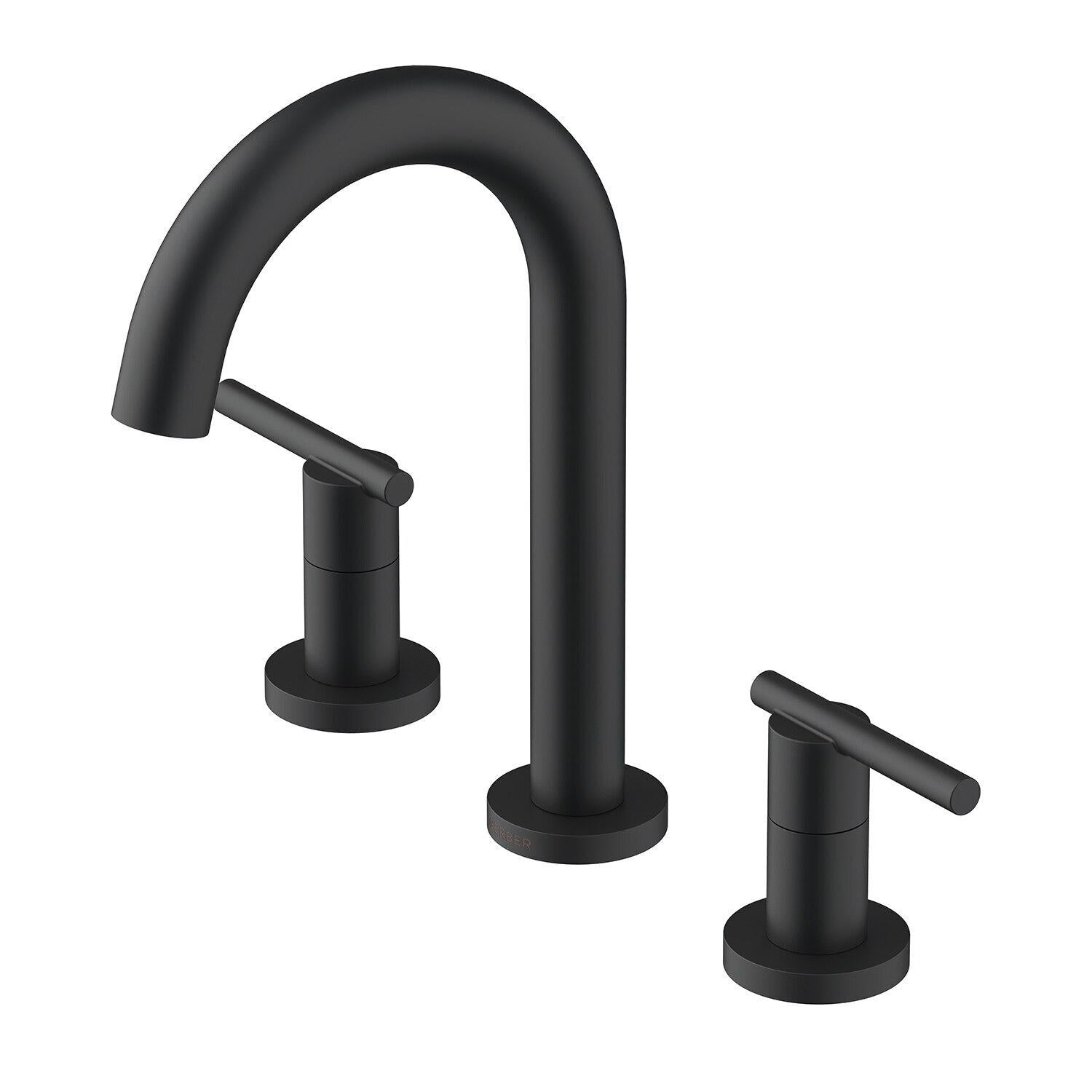 Gerber D303658BS Parma Two Handle Widespread Lavatory Faucet - Satin Black