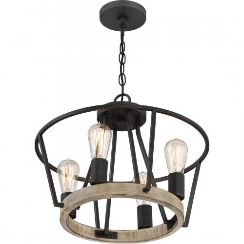 Quoizel BRT2817GK Brockton Pendant 4 light grey ash Pendant