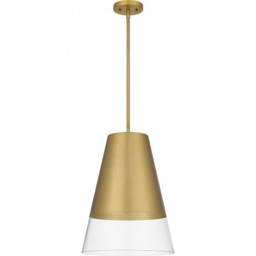 Quoizel PRG1514BRG Peregrine Mid pendant 1 light brushed gold Mini Pendant