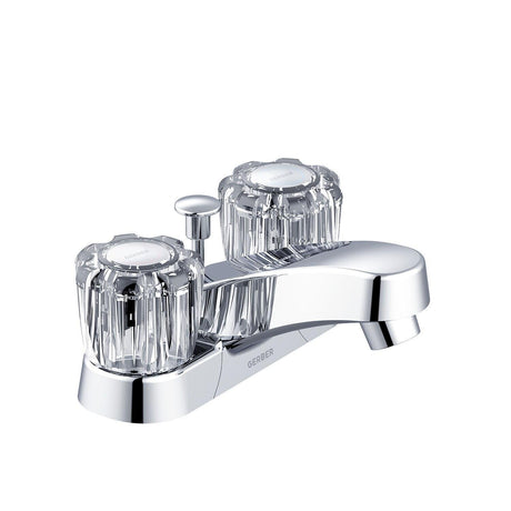 Gerber G0043192W Chrome Maxwell Se Two Handle Centerset Lavatory Faucet W/ ACRYLI...