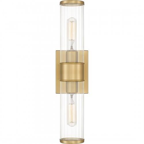 Quoizel QW16128AB Quoizel Wood Wall 2 lights aged brass Wall Sconce