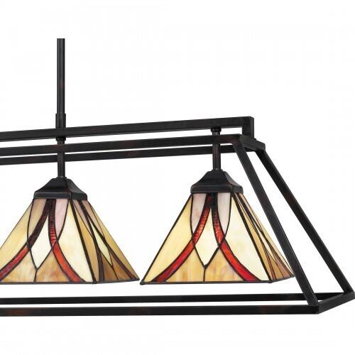 Quoizel TFAS442VA Asheville Linear chandelier 4 light valiant bronze Island Light