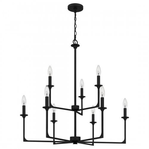 Quoizel PRC5232MBK Prescott Chandelier 9 lights matte black Chandelier