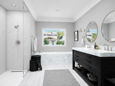 Spot Defense Brushed Nickel 2-handle 8" Widespread Bathroom Faucet LG49-WD0GS