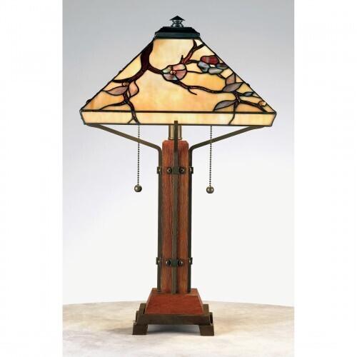 Quoizel TF6898M Grove Park Table lamp tif multi 14"sq Table Lamp