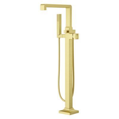 Pfister Brushed Gold Free-standing Tub Filler Without Handles LG6-1VRVBG