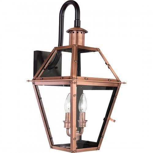 Quoizel RO8411AC Rue De Royal Outdoor wall lntrn aged copper Outdoor Lantern