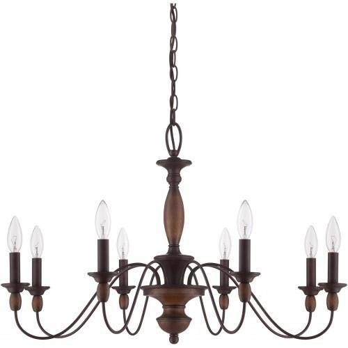 Quoizel HK5008TC Holbrook Chandelier tuscan brown 8lts Chandelier