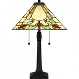 Quoizel TF5623MBK Tiffany Table lamp tiffany 2 lights matte black Table Lamp