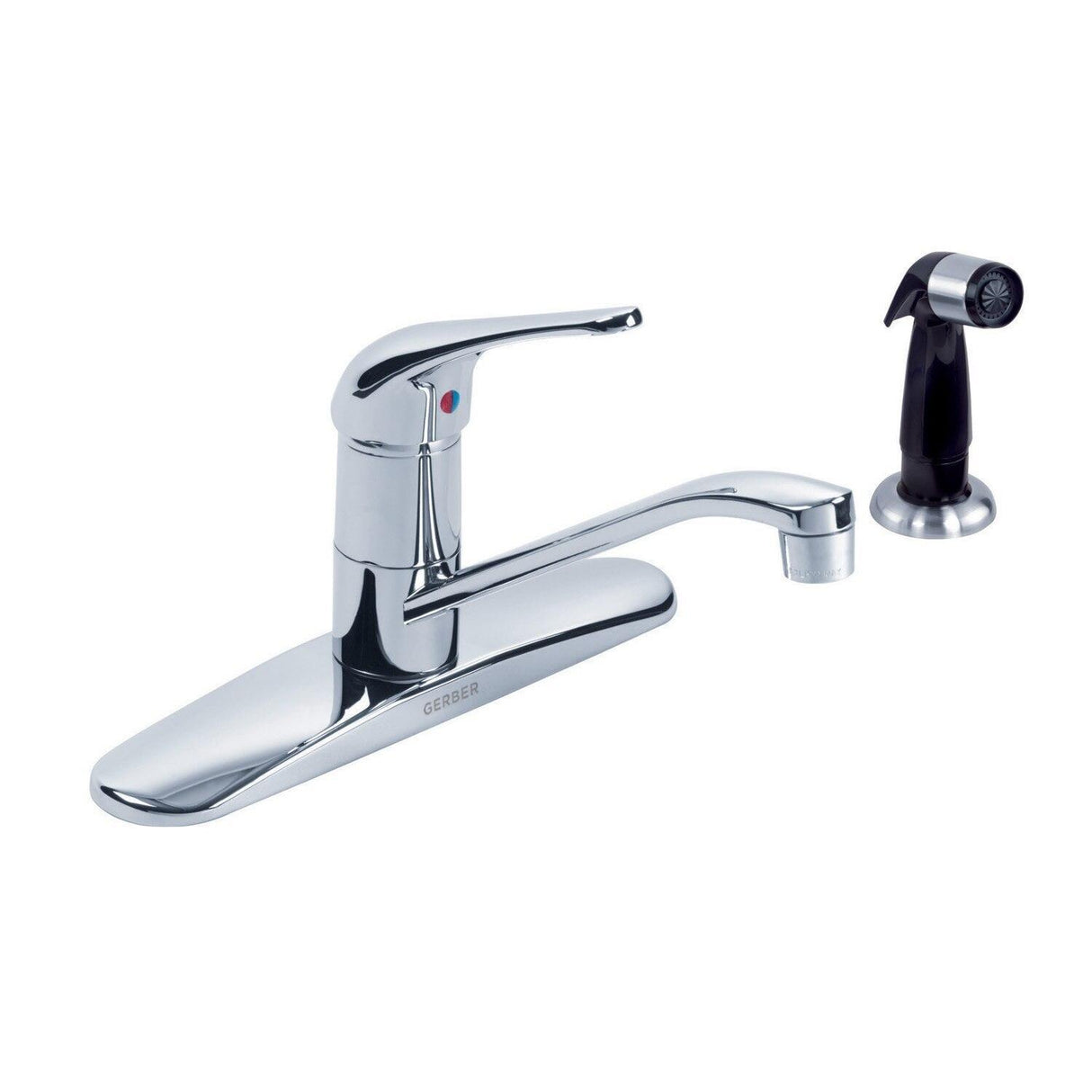Gerber G0040212 Chrome Maxwell Single Handle Kitchen Faucet W/ Spray 1.75GPM AER...
