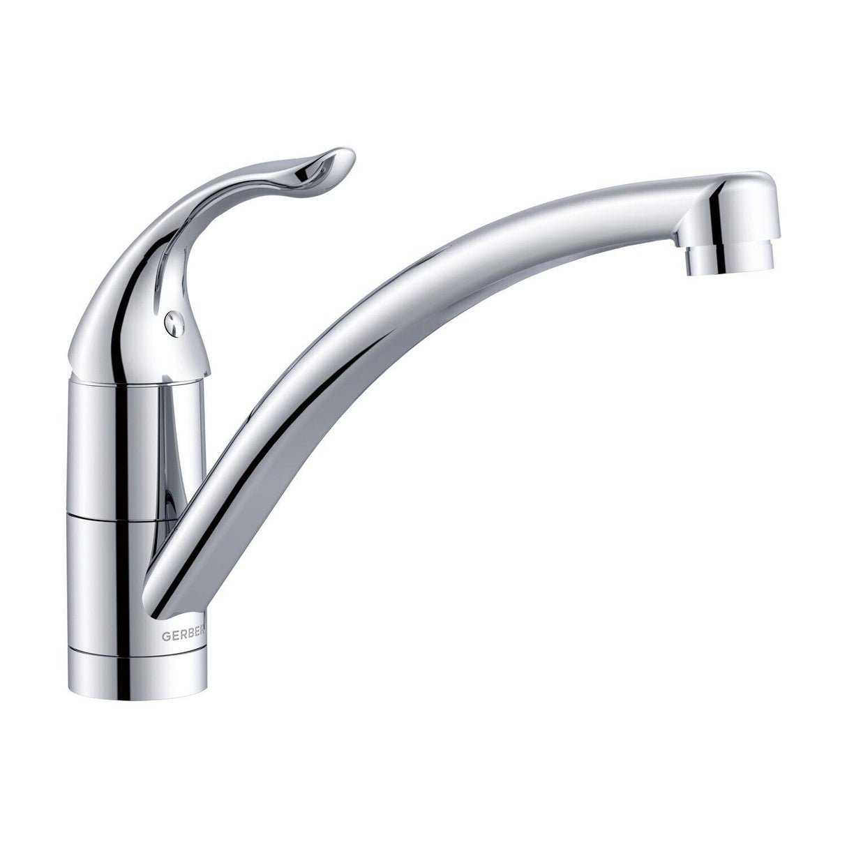 Gerber G0040010 Chrome Viper Single Handle Kitchen Faucet W/out Spray & W/ Deck PLA...