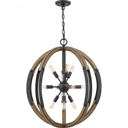 Quoizel QOP5181OK Babaton Pendant 10 light old black finish Pendant