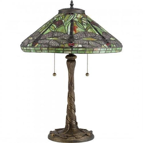 Quoizel TF2598T Jungle Dragonfly Table lamp tiffany 17.5"d Table Lamp