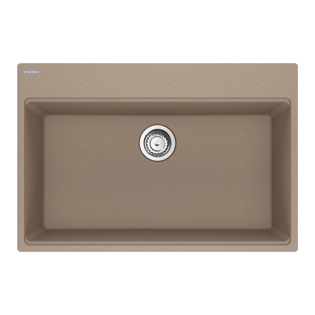 FRANKE MAG61031-OYS-S Maris Topmount 33-in x 22-in Granite Single Bowl Kitchen Sink in Oyster In Oyster