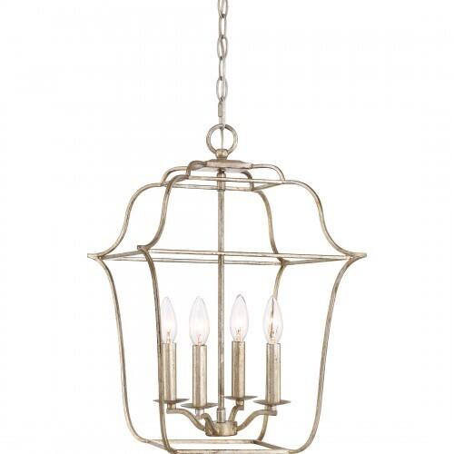 Quoizel GLY5204CS Gallery Foyer 4lt century silver leaf Pendant