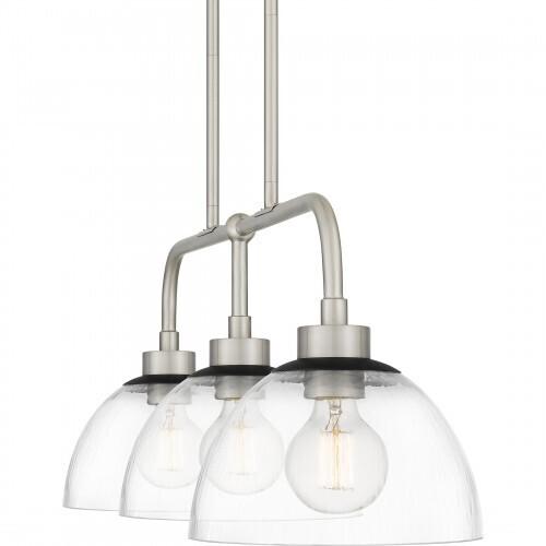 Quoizel HLY336BN Halsey Island 3 lights brushed nickel Island Light