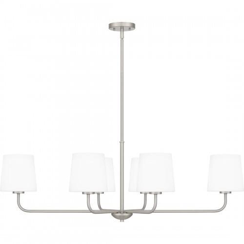Quoizel GGR642BN Gallagher Linear chandelier 6 lights brushed nicke Island Light