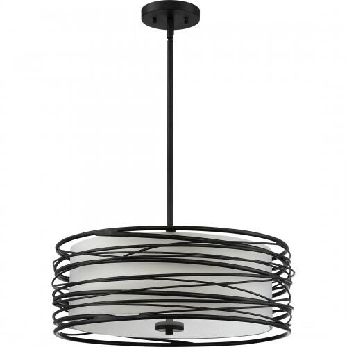 Quoizel SPL2820K Spiral 3lts pendant mystic black Pendant