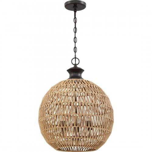 Quoizel QF4034PN Casablanca Pendant 3 light palladian bronze Pendant