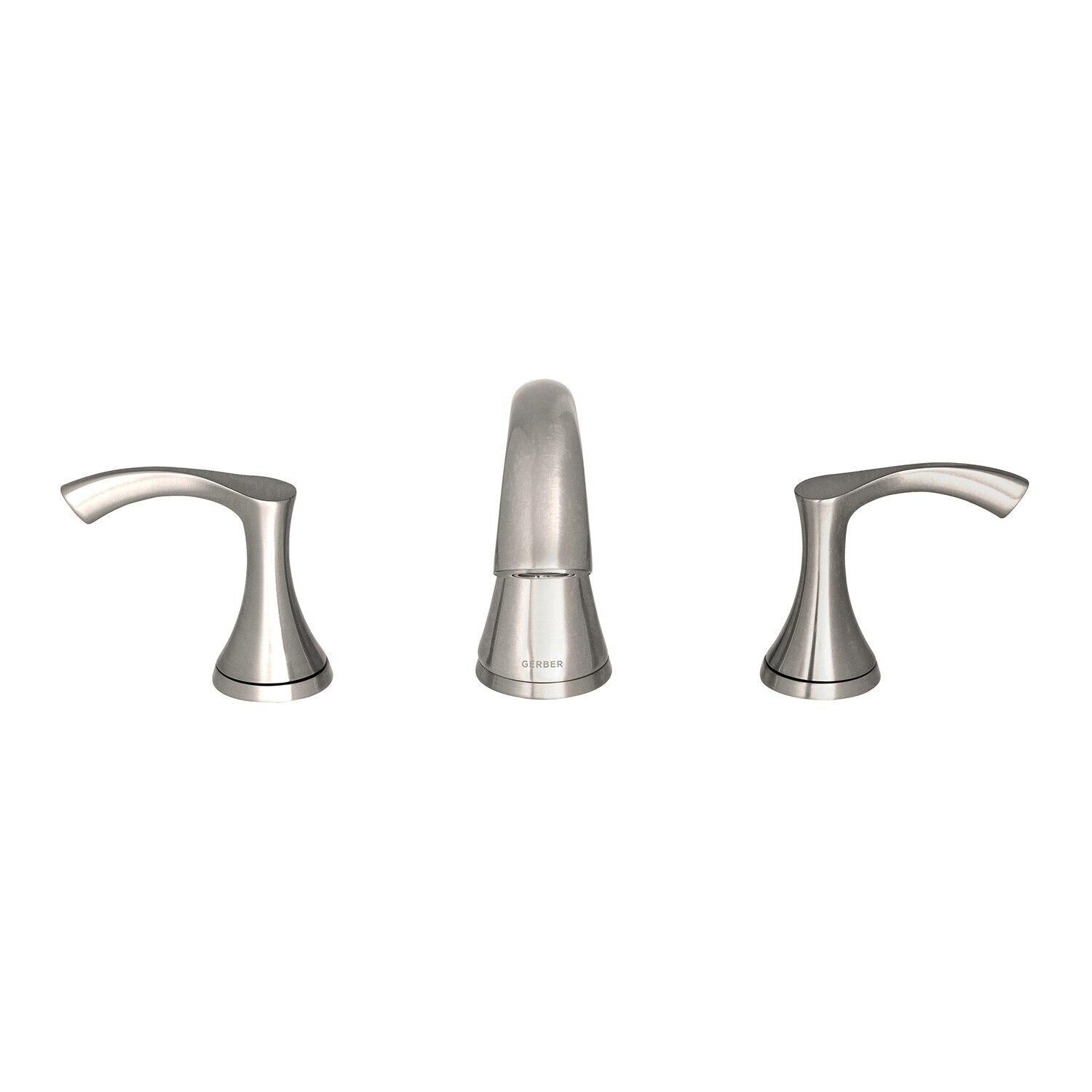 Gerber D304222BN Brushed Nickel Antioch Two Handle Widespread Lavatory Faucet
