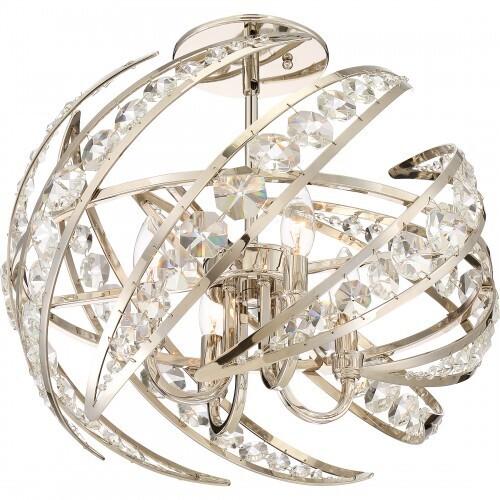 Quoizel PCCN1718PK Crescent Semi flush mount 4 lights polished nicke Semi-Flush Mount