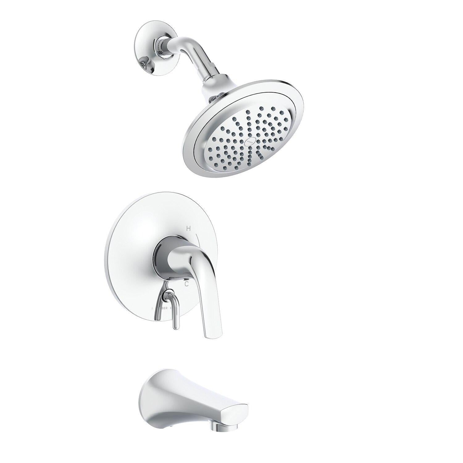 Gerber D501034BSTC Satin Black Lemora Tub & Shower Trim Kit, Diverter On Valve, 1.7...