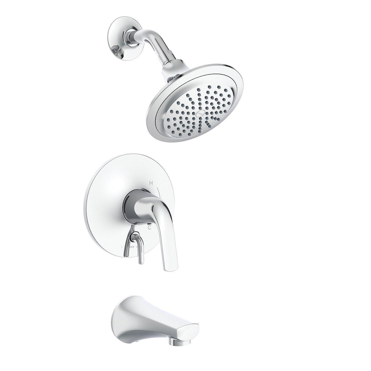 Gerber D501034BNTC Brushed Nickel Lemora Tub & Shower Trim Kit, Diverter On Valve, ...