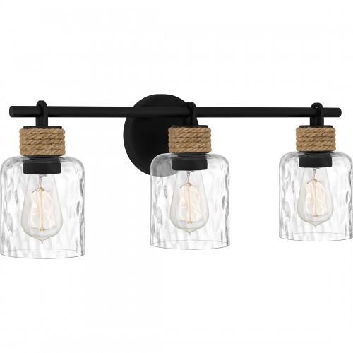 Quoizel BTC8624MBK Baltic Bath 3 lights matte black. Bath Light