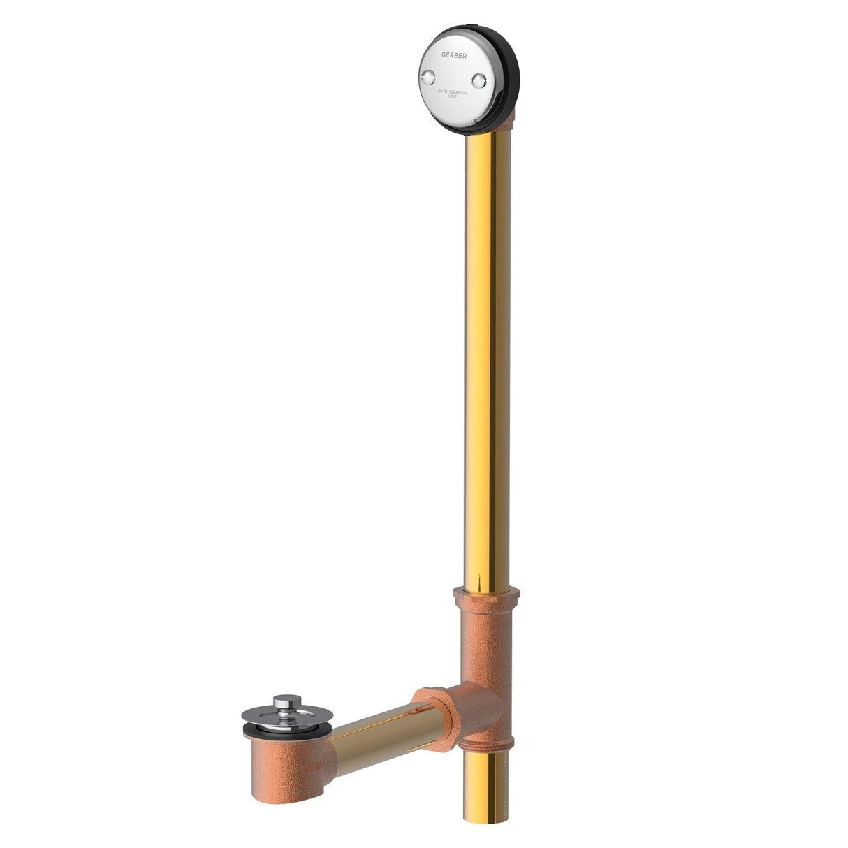 Gerber G004185388 Chrome Classics Lift & Turn Drain for Roman Tub With "clean ...