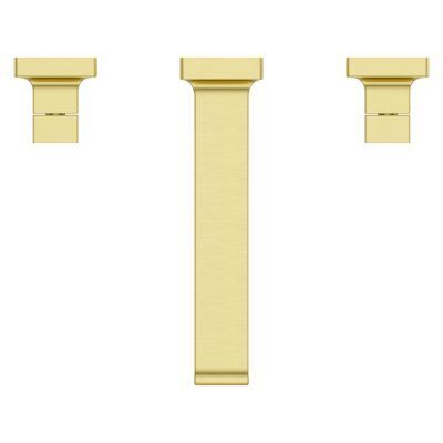 Brushed Gold 2-handle 8" Widespread Wall Mount Bathroom Faucet WITH... LG49-VRV3BG