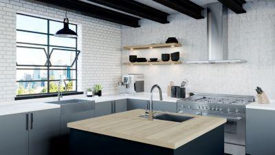 Pfister Polished Chrome Stellen 1-handle Pull Down Kitchen Faucet LG529-SAC