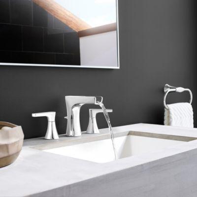 Pfister Polished Chrome Kelen Widespread Trough Bath Faucet LG49-MF1C