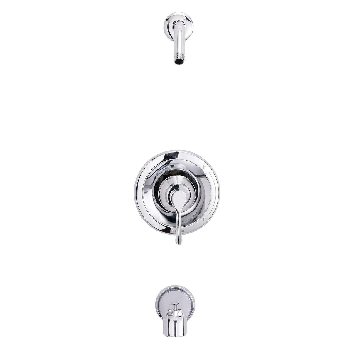 Gerber D510022LSTC Chrome Antioch Tub & Shower Trim Kit, Without Showerhead