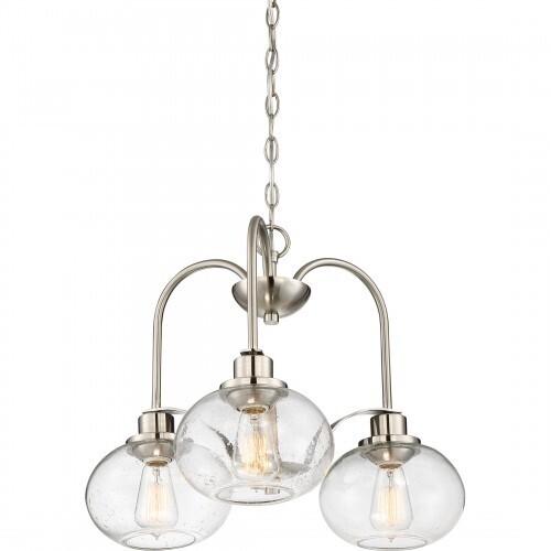 Quoizel TRG5103BN Trilogy Chandelier 3 light down brsh nikl Chandelier