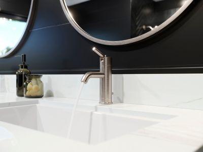 Brushed Nickel Contempra Single Control, Centerset Bath Faucet LG42-NK00