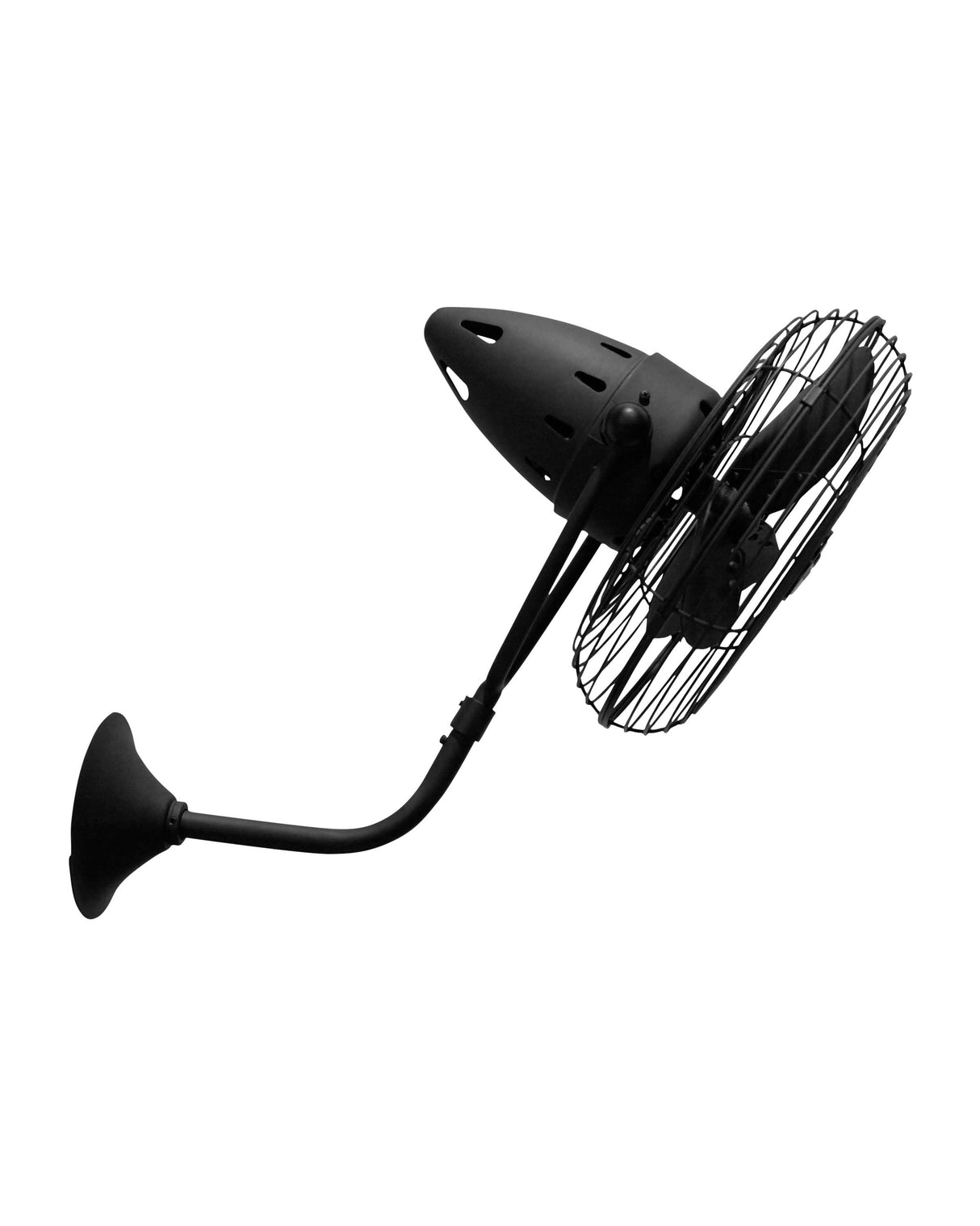 Matthews Fan BP-BK-MTL Bruna Parede wall fan in Matte Black finish.