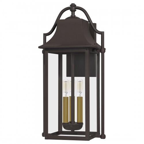 Quoizel MAN8411WT Manning Outdoor wall 3 light western bronze Outdoor