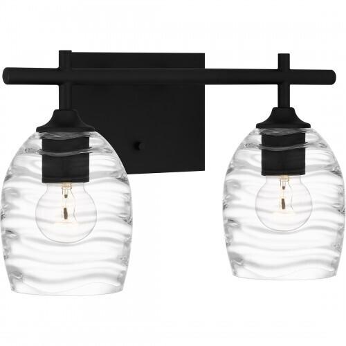 Quoizel LCY8615MBK Lucy Bath 2 lights matte black. Bath Light