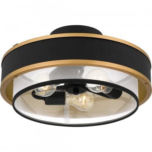 Quoizel QSF5572EK Quoizel Semi-Flush Mount Semi flush 3 lights earth black Semi-Flush Mount