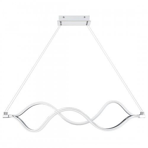 Quoizel PCBLR138C Bleecker Linear chandelier led light polished chr Island Light