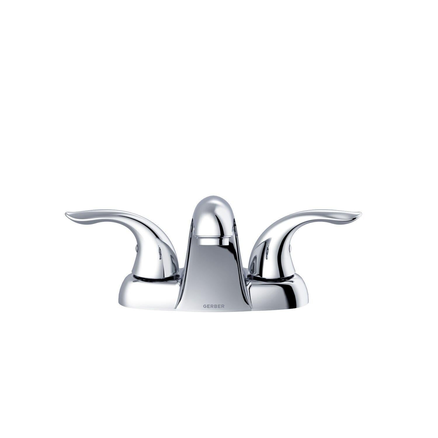 Gerber G0043010BN Brushed Nickel Viper Two Handle Centerset Lavatory Faucet W/ 50/50 ...